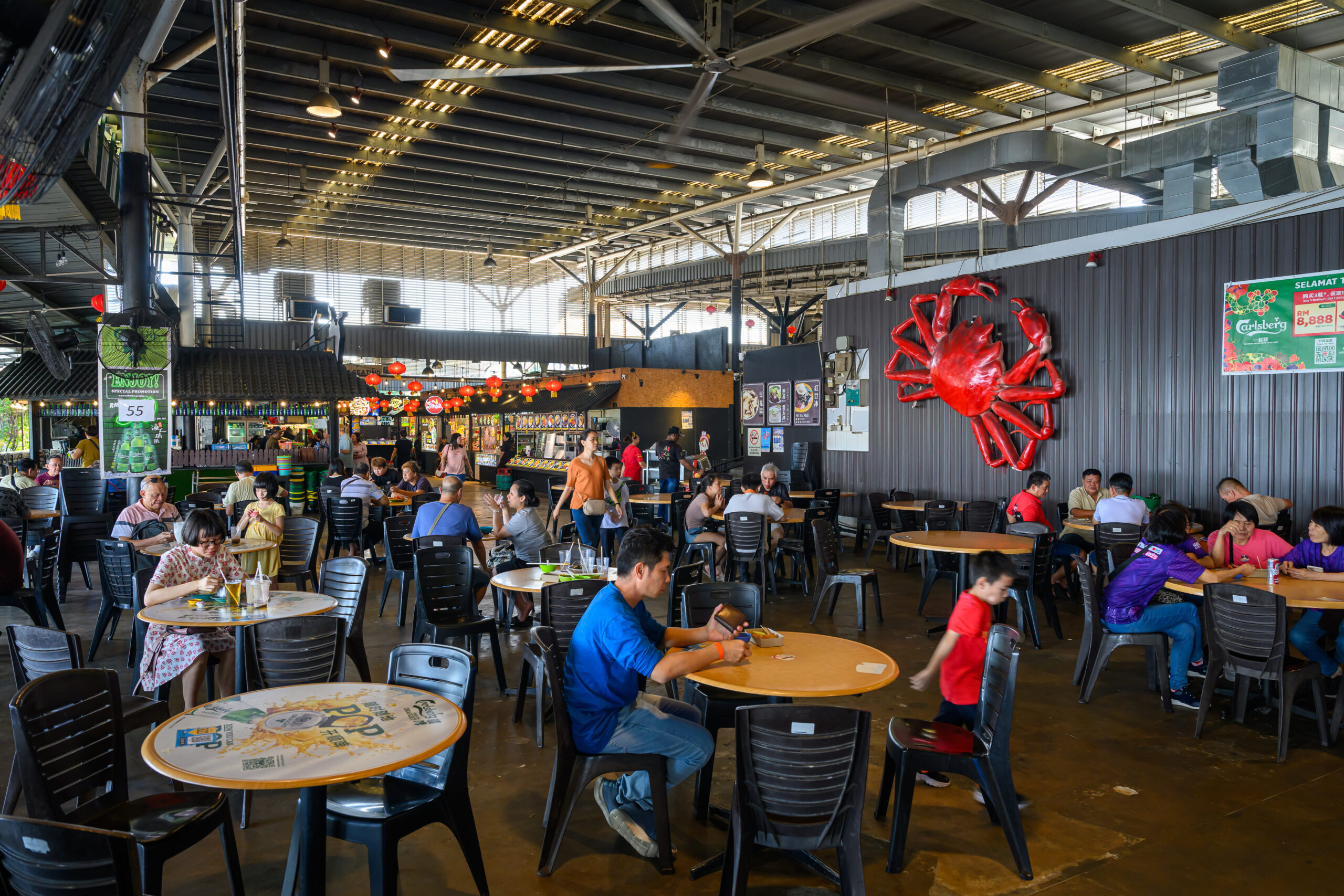 Food court in Georgetown, Malaysia